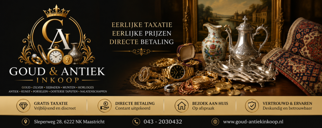 Goud & Antiek Inkoop Maastricht – Specialist in de inkoop van goud, zilver, sieraden, horloges, munten en antiek.